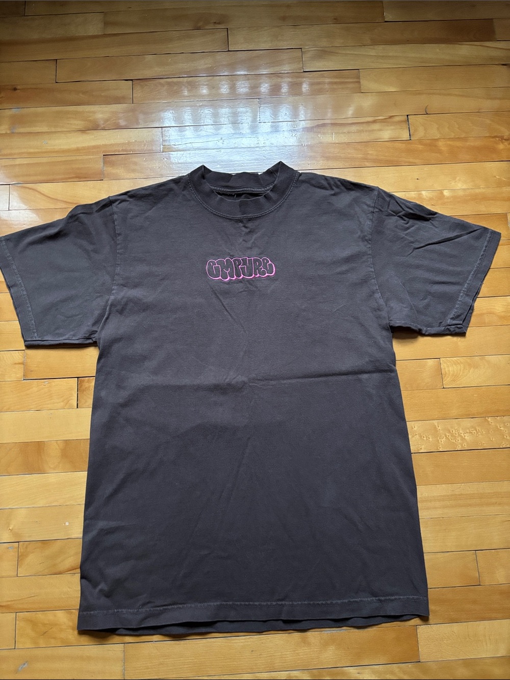 Brown Short-Sleeve Empyre T-Shirt with Pink Logo